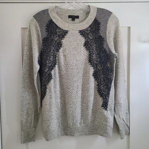 JCREW LACE PANELED SWEATER